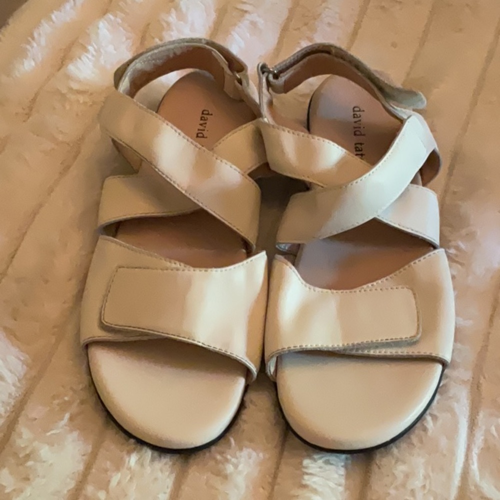 David Tate Cream Sandals